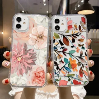 Flower Funda For iPhone 13 Case iPhone 11 12 14 15 Pro Max 7 8 6S Plus X XS Max XR 13 Mini SE 2022 2 3 Case Silicon Flower Soft