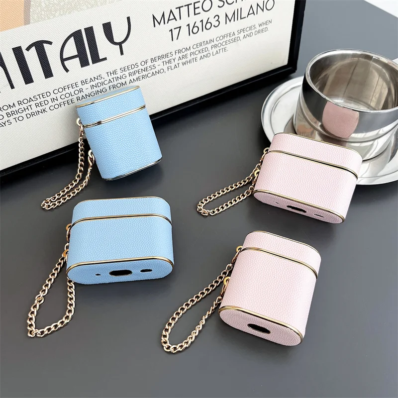 Luxury Plating Leather Earphone Case For Apple Airpods Pro 2 3 1 Cover Silicone Cute Headphone Charging Cases For Airpod 3 Funda - Image 2