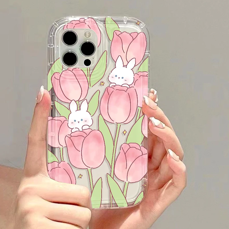 Flower Phone Case For iPhone 13 Case iPhone 15 Pro 11 12 14 Pro Max XR X XS 7 8 Plus SE 2020 Shockproof Clear Cover Soft Fundas - Image 8