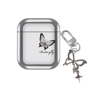 Electroplated Mirror Butterfly Earphone Cover for Apple Airpods Pro 3 Case for Airpods 3 3rd Generation Air Pod 2 1 Case