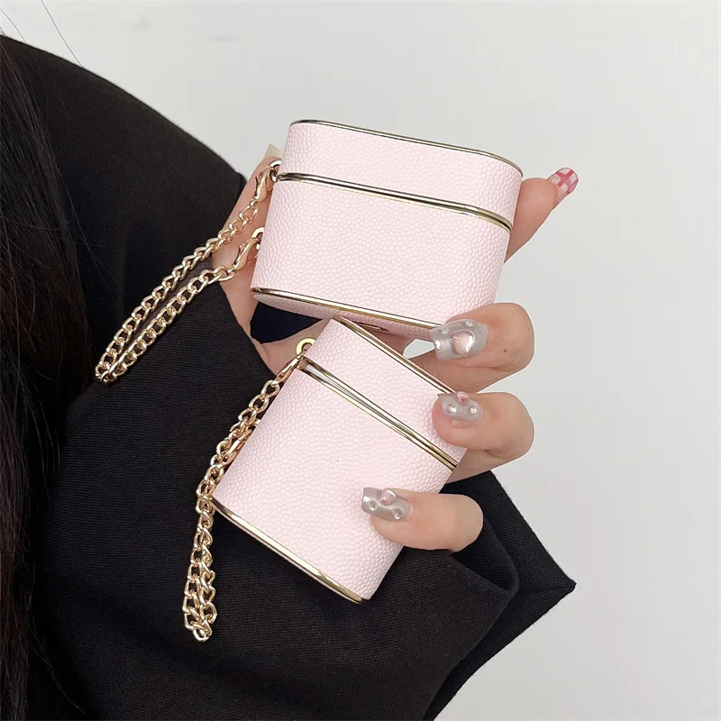 Luxury Plating Leather Earphone Case For Apple Airpods Pro 2 3 1 Cover Silicone Cute Headphone Charging Cases For Airpod 3 Funda - Image 3