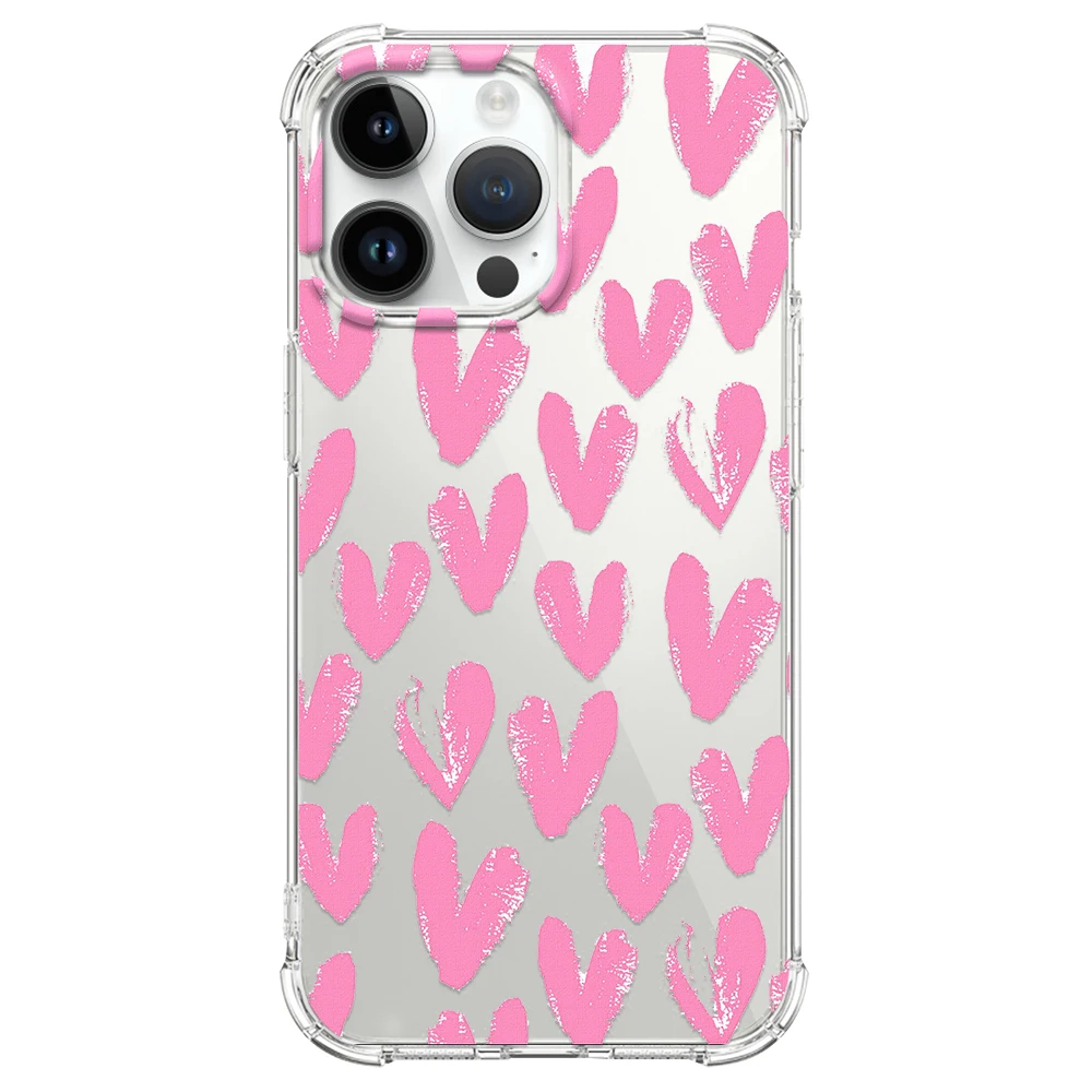 Phone Case for IPhone 14 13 Pro Max Mini XR XSMax 7 8 Plus SE Clear Shockproof Soft TPU Cover for IPhone 12 11 Love Heart Capas - Image 9