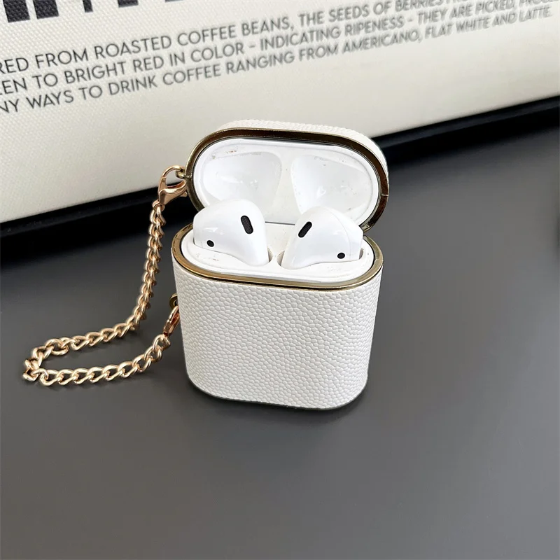 Luxury Plating Leather Earphone Case For Apple Airpods Pro 2 3 1 Cover Silicone Cute Headphone Charging Cases For Airpod 3 Funda - Image 4