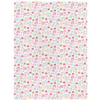 Crown doodle Pink Cute Throw Blanket
