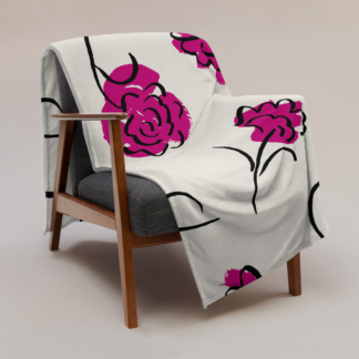 Lovely Flowers Pink Home Decor Bedroom Throw Blanket