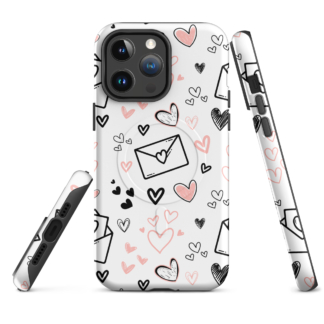 Cute Heart Envelope Accessory MagSafe® tough case for iPhone® 14 15 16 Pro Max