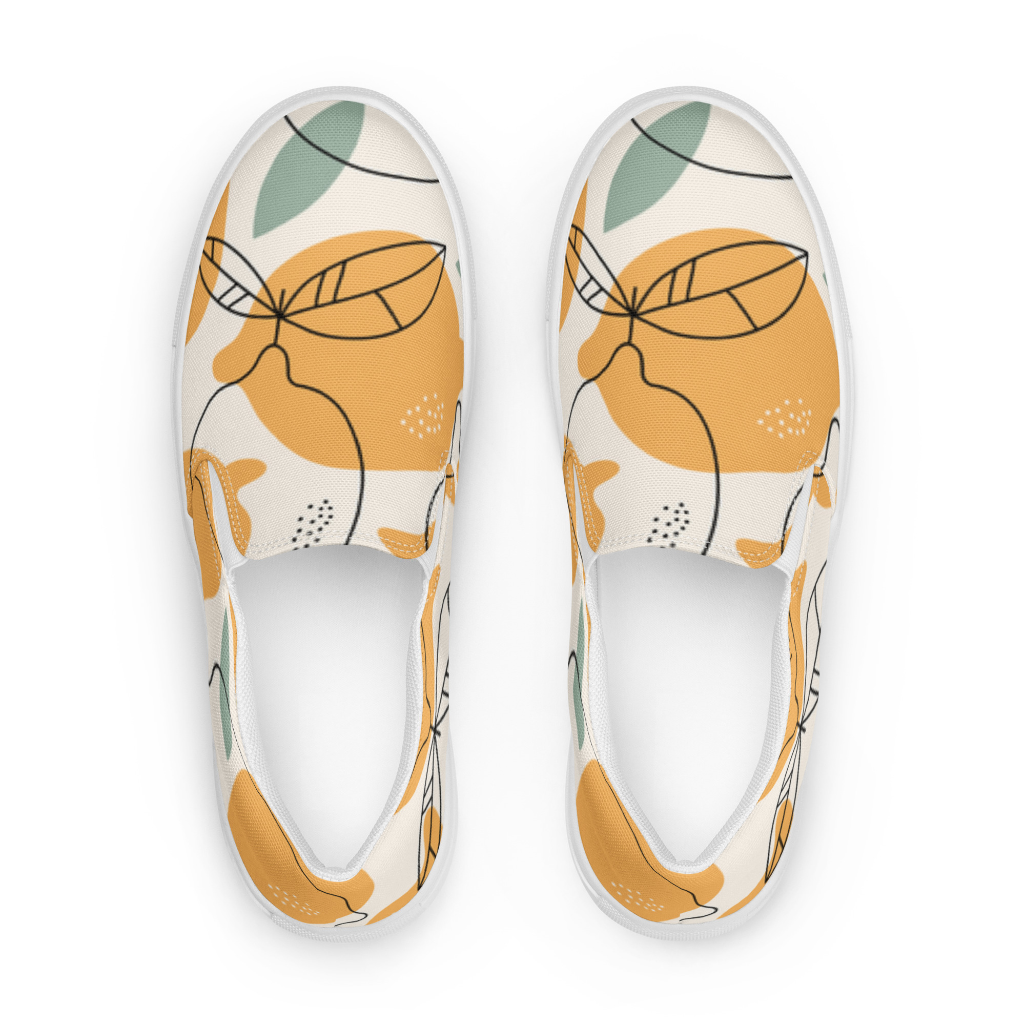 Fresh Lemon Squeeze Women’s slip-on canvas shoes