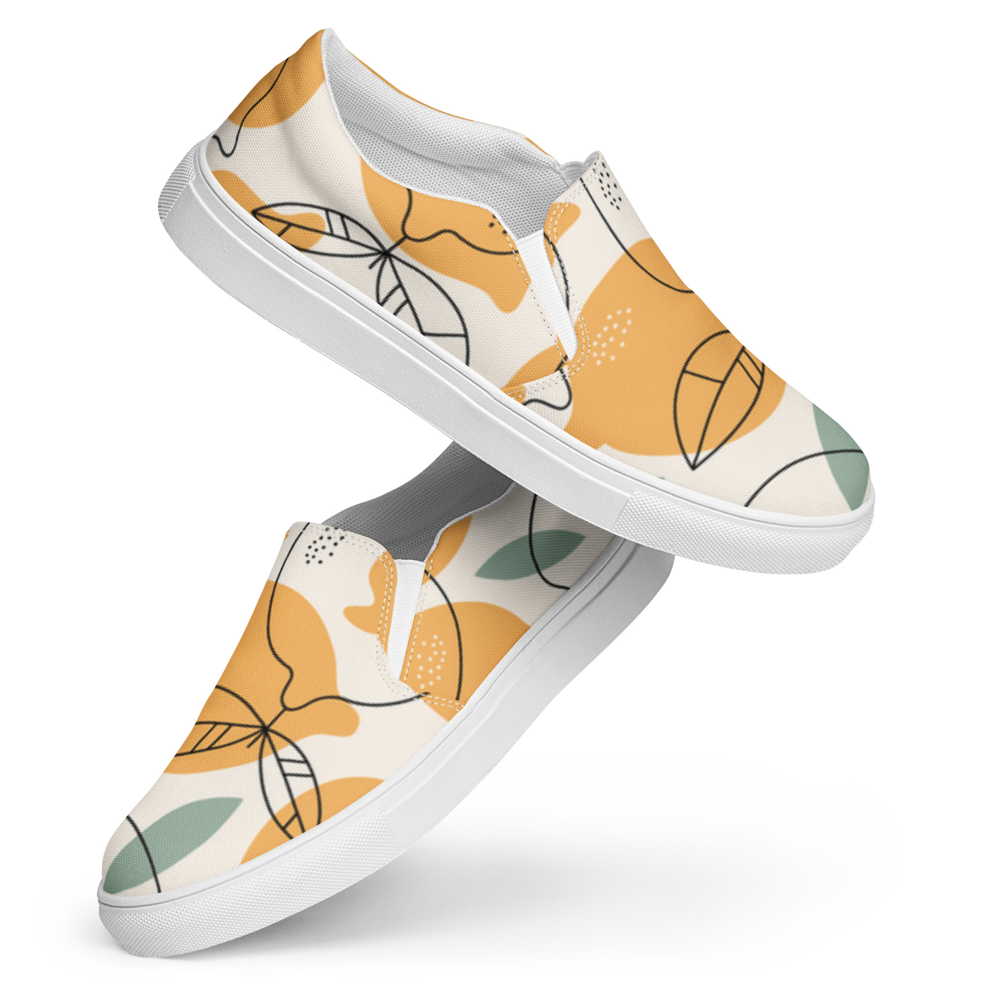 Fresh Lemon Squeeze Women’s slip-on canvas shoes - Image 3