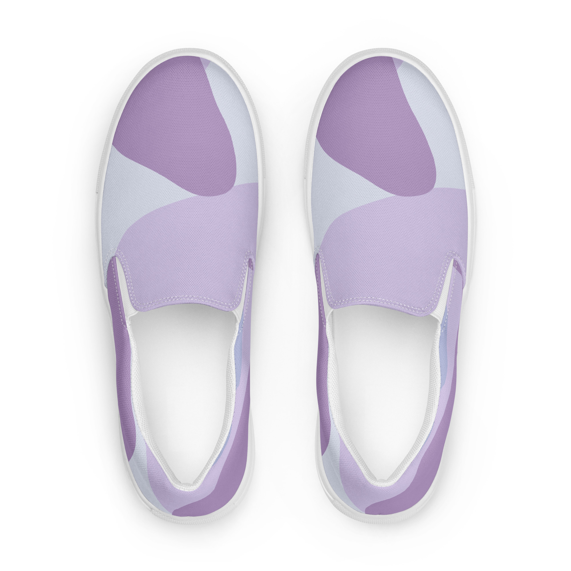 Purple Lavender Casual Custom Women’s slip-on canvas shoes - Image 5