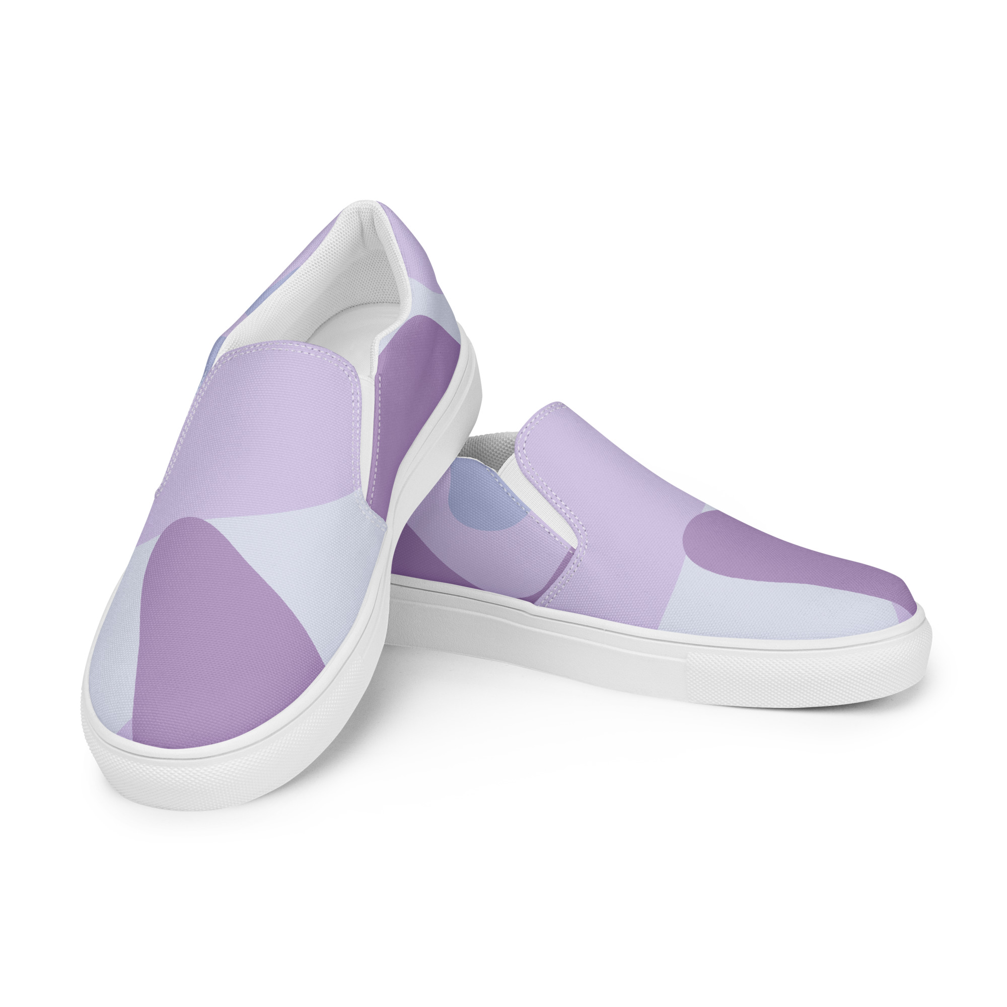 Purple Lavender Casual Custom Women’s slip-on canvas shoes - Image 6