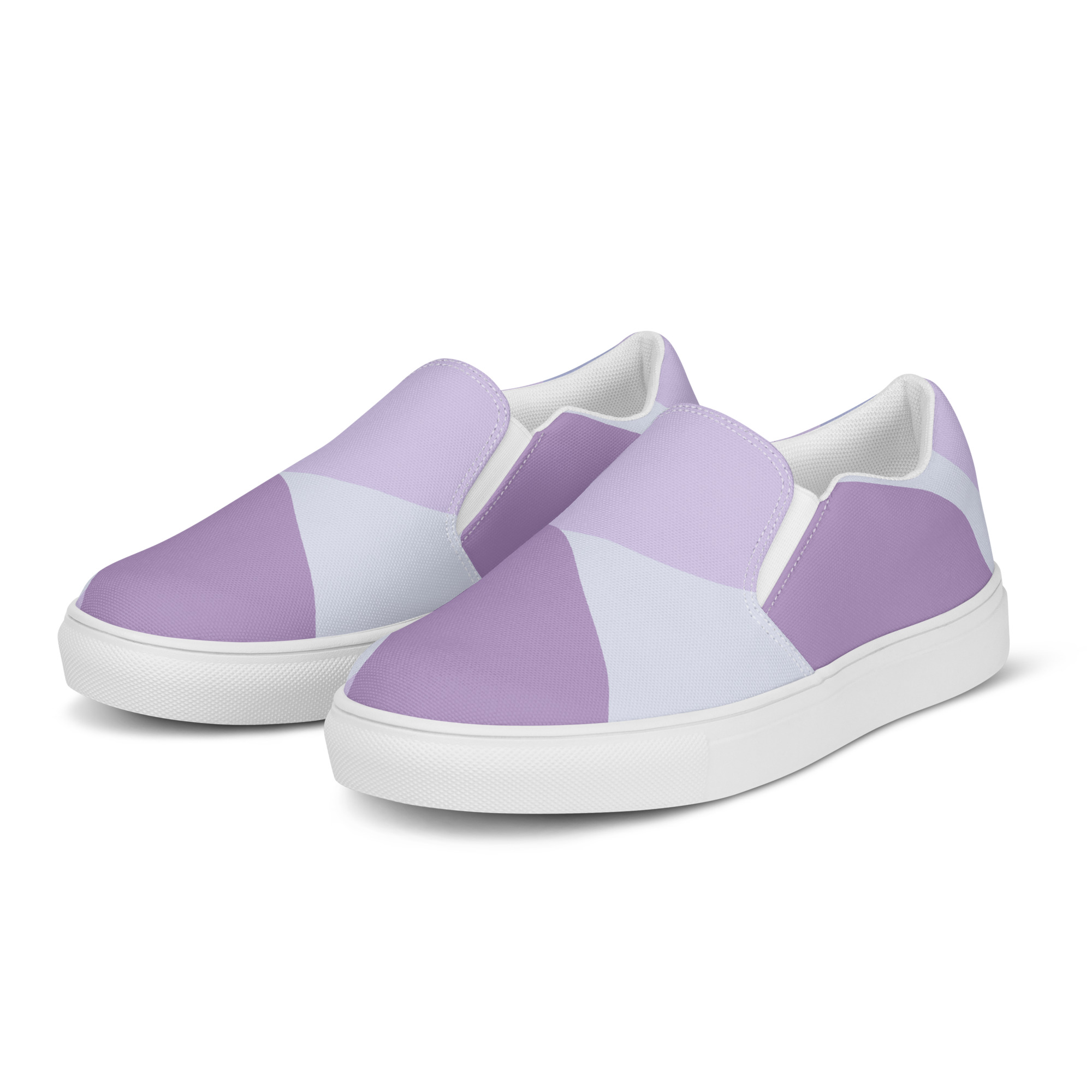 Purple Lavender Casual Custom Women’s slip-on canvas shoes - Image 7