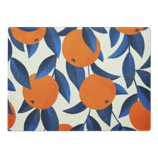Oranges Glass cutting board