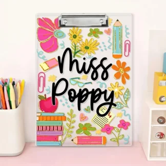 Custom Engraved Classic Teacher's Day Clipboard-Personalized Plastic Writing Board Printing Technique Name-POD On-Demand Gift